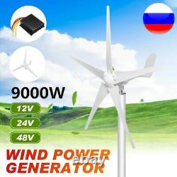 Éolienne Turbine 9000w 12v Green Energy 5 24v 48v Home Charger 2021
