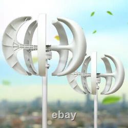 Éolienne à axe vertical de 600W DC 24V à 5 pales Lanterne Générateur d'énergie éolienne États-Unis