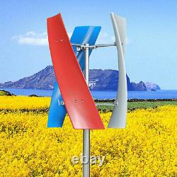 Éolienne générateur de puissance turbine éolienne verticale 12V à 3 pales avec contrôleur