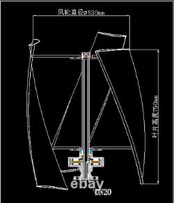 Éolienne verticale à hélice générateur d'énergie éolienne 12V 400W éolienne + contrôleur Maglev