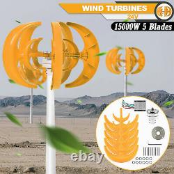 Générateur De Turbine Éolienne Lanterne 15000w Ac-24v 5 Lames Axis Vertical Puissance Éolienne