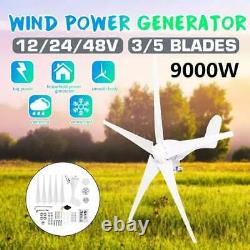 Générateur De Turbines Éoliennes 9000w 48v 5 Lames De Vent D'énergie Avec Contrôleur Étanche