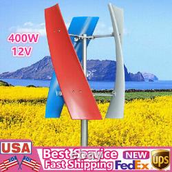 Générateur d'éolienne vertical à 3 pales de 400W 12V avec contrôleur de puissance éolienne