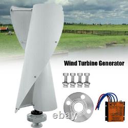 Kit d'alimentation domestique avec génératrice éolienne 24V DC, contrôleur de charge et éolienne à 2 pales de 400W.