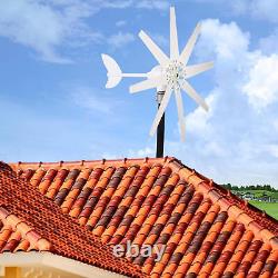 Kit de générateur d'éolienne de 12000W avec 8 lames, contrôleur 24V et silencieux