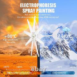 Kit de générateur d'éolienne de 12000W avec 8 lames, contrôleur 24V et silencieux