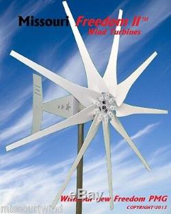 Missouri Freedom II 24 Volt 2000 Watt Max 9 Lame Wind Turbine Generator