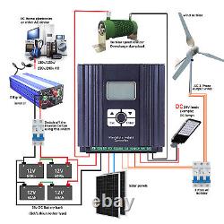 Par 1000W 12V24V48V Éolienne Générateur d'Énergie Éolienne Contrôleur Hybride Hors Réseau