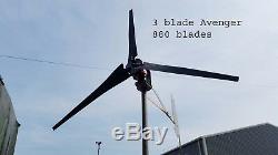 Spécial 3 Blade Hornet Générateur De Turbine Éolienne 3x Lames 880 Mm, 48v 1500 Watts