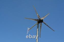 Windtec 2000 Watt 48v Éolienne, Générateur, 5 Lames Black Edition